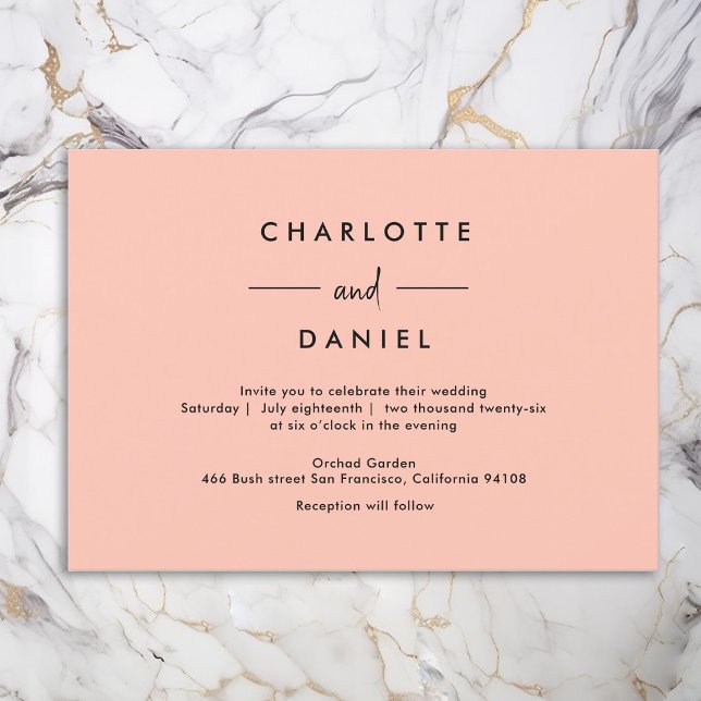 Invitation Moderne, Minimaliste, Typographique (Créateur téléchargé)