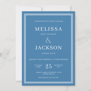 Invitation Moderne minimalsit Élégant Mariage classique
