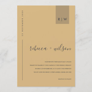 INVITATION MODERNE MODERNE MODERNE MARIAGE DE TYPOGRAPHIE D'O