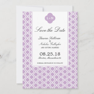 Invitation Moderne Motif Marocain Enregistrer la Date