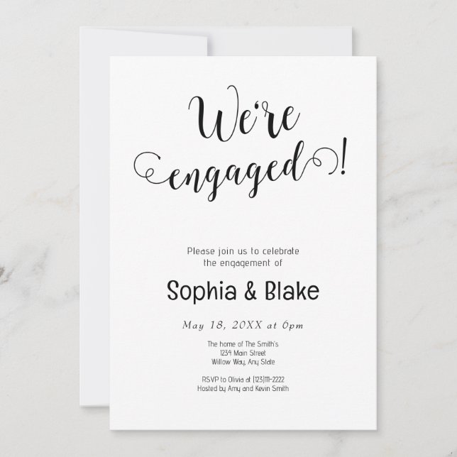 Invitation Moderne Nous sommes engagés à la fête de l'engagem (Devant)