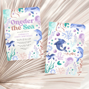 Invitation Moderne Oneder sous la mer Rétro Premier Anniversa