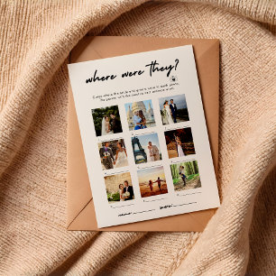 Invitation Moderne Où Étaient-Ils Jeu Photo