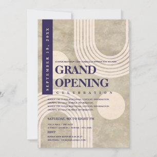Invitation Moderne Ouverture Grands Jours Abstrait Arc-en-cie