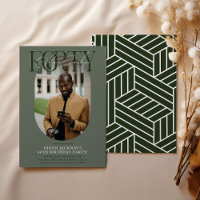 Moderne ovale photo et signature 40e anniversaire