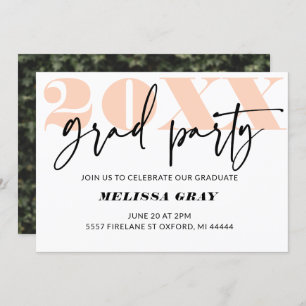 Invitation moderne Pastel Ombre Grad Party