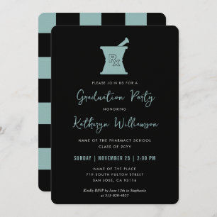 Invitation Moderne PharmD Pharmacy School Graduation