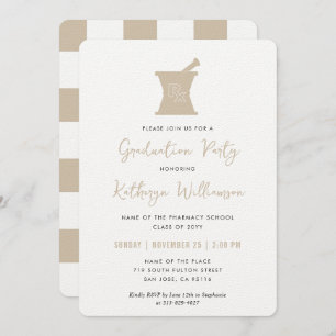 Invitation Moderne PharmD Pharmacy School Graduation