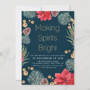 Invitation Moderne poinsettia florale