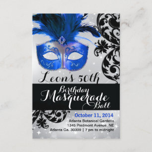 Invitation moderne pour bal masqué