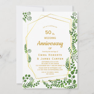 Invitation moderne pour le 50e anniversaire de mar