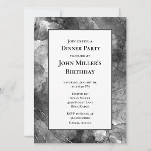 Invitation moderne pour un dîner d'anniversaire en