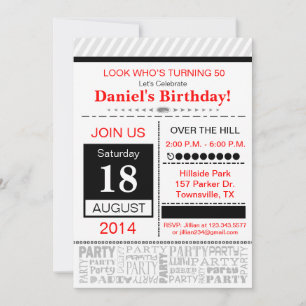 Invitation moderne pour une fête d'anniversaire