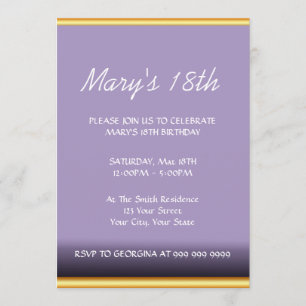 Invitation moderne pour une fête d'anniversaire