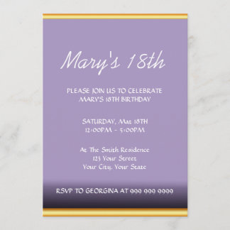 Invitation moderne pour une fête d'anniversaire