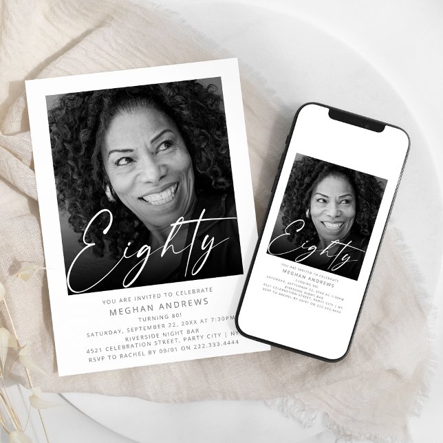 Invitation moderne pour une fête d'anniversaire de (Créateur téléchargé)