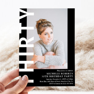 Invitation moderne pour une fête d'anniversaire de