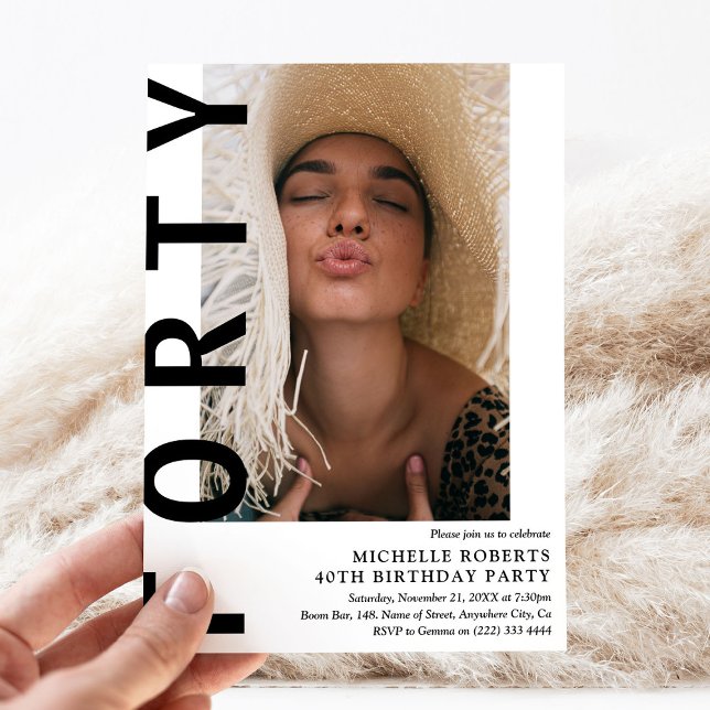 Invitation moderne pour une fête d'anniversaire de (Créateur téléchargé)