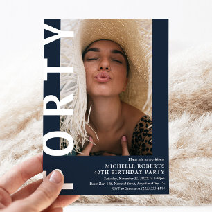Invitation moderne pour une fête d'anniversaire de