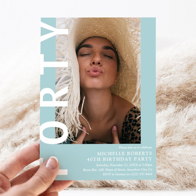 Invitation moderne pour une fête d'anniversaire de (Créateur téléchargé)