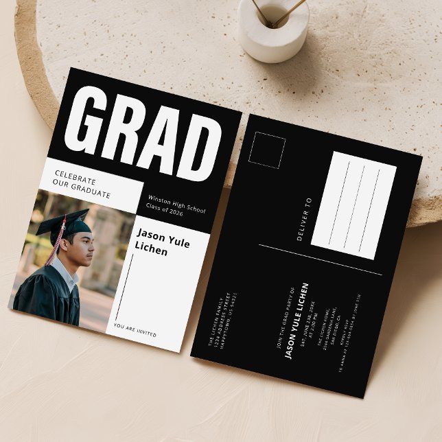 Invitation moderne pour une fête de fin d'études a (Créateur téléchargé)