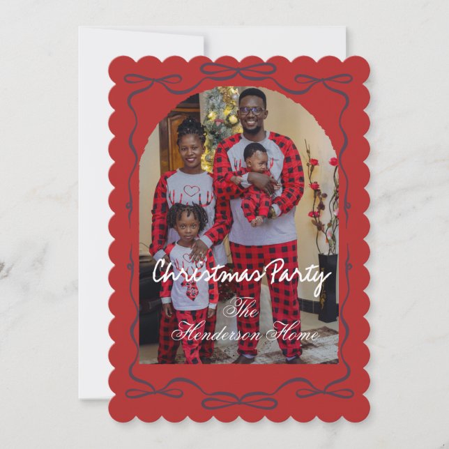 Invitation moderne pour une fête de Noël joyeuse (Devant)