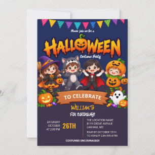 Invitation moderne pour une fête d'Halloween tenue