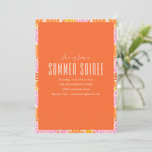 Invitation moderne pour une soirée d'été à thème f