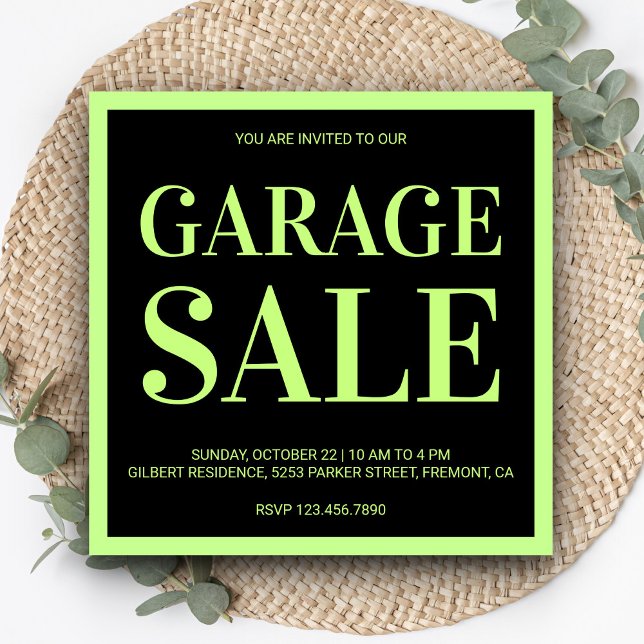 Invitation moderne pour vente de garage (Créateur téléchargé)