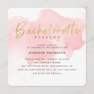 Invitation Moderne rougissent le week-end de Bachelorette
