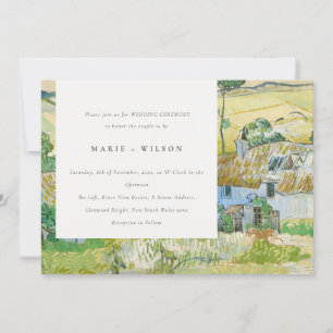 Invitation Moderne Rustic Fields Mariage paysage de montagne