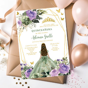 Invitation Moderne Rustique de Quinceanera
