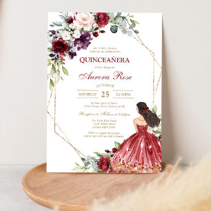 Invitation moderne rustique pour Quinceanera