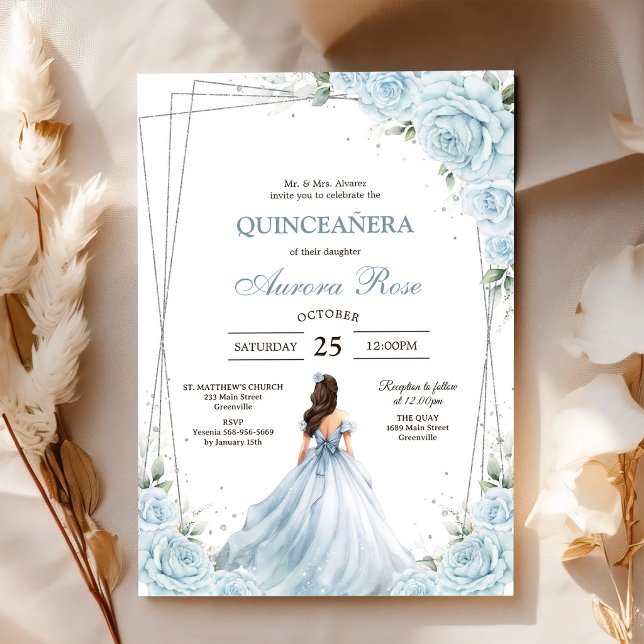 Invitation moderne rustique pour Quinceanera (Créateur téléchargé)