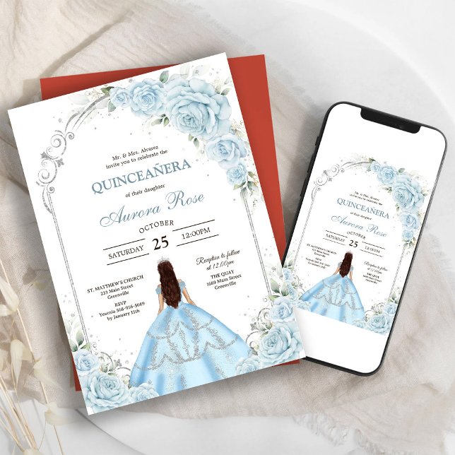 Invitation moderne rustique pour Quinceanera (Créateur téléchargé)