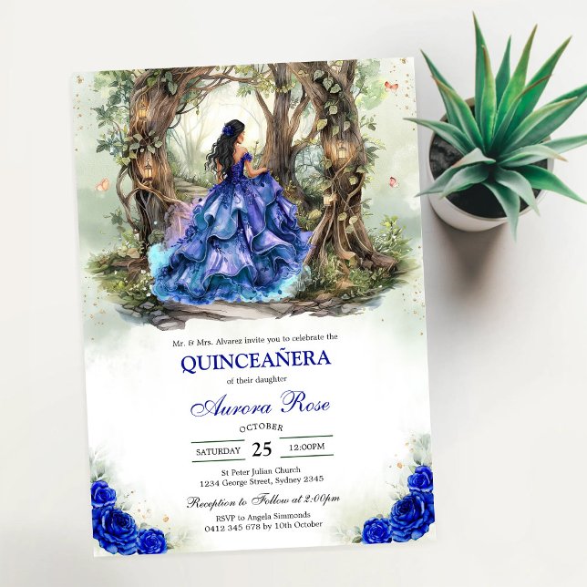 Invitation moderne rustique pour Quinceanera (Créateur téléchargé)
