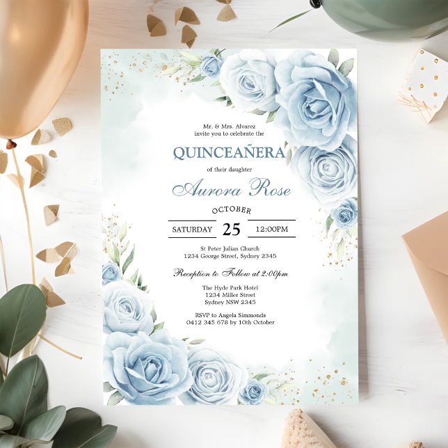 Invitation moderne rustique pour Quinceanera (Créateur téléchargé)