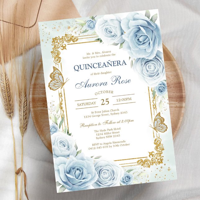 Invitation moderne rustique pour Quinceanera (Créateur téléchargé)
