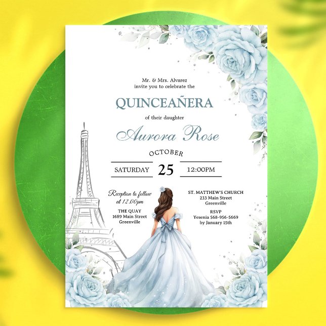 Invitation moderne rustique pour Quinceanera (Créateur téléchargé)