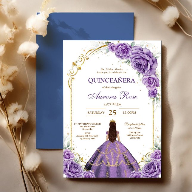 Invitation moderne rustique pour Quinceanera (Créateur téléchargé)