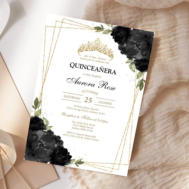 Invitation moderne rustique pour Quinceanera (Créateur téléchargé)