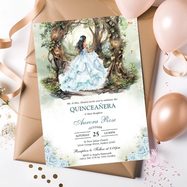 Invitation moderne rustique pour Quinceanera (Créateur téléchargé)