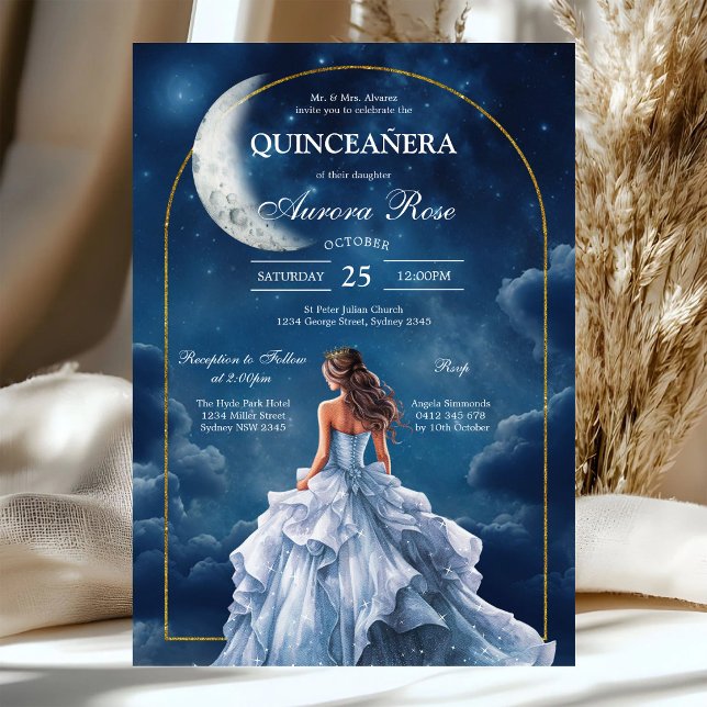 Invitation moderne rustique pour Quinceanera (Créateur téléchargé)