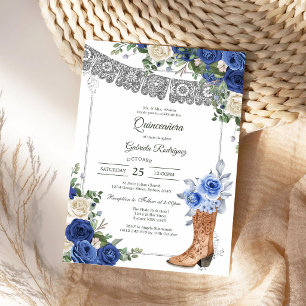 Invitation moderne rustique pour Quinceanera