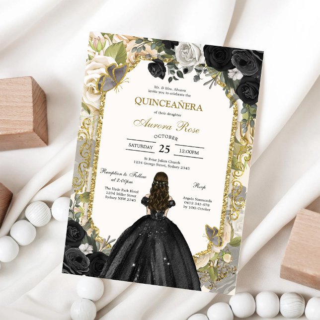 Invitation moderne rustique pour Quinceanera (Créateur téléchargé)