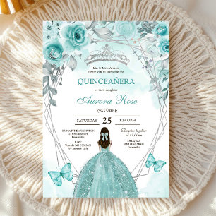 Invitation moderne rustique pour Quinceanera