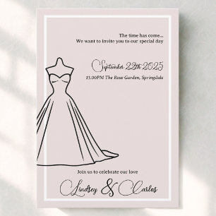 Invitation Moderne Silhouette Simple Minimaliste