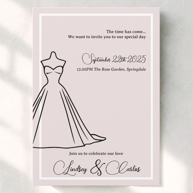 Invitation Moderne Silhouette Simple Minimaliste (Créateur téléchargé)