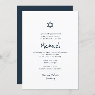 Invitation Moderne + Simple Bar Mitzvah