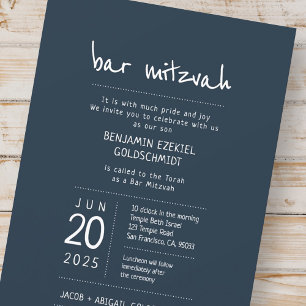Invitation Moderne + Simple Bar Mitzvah